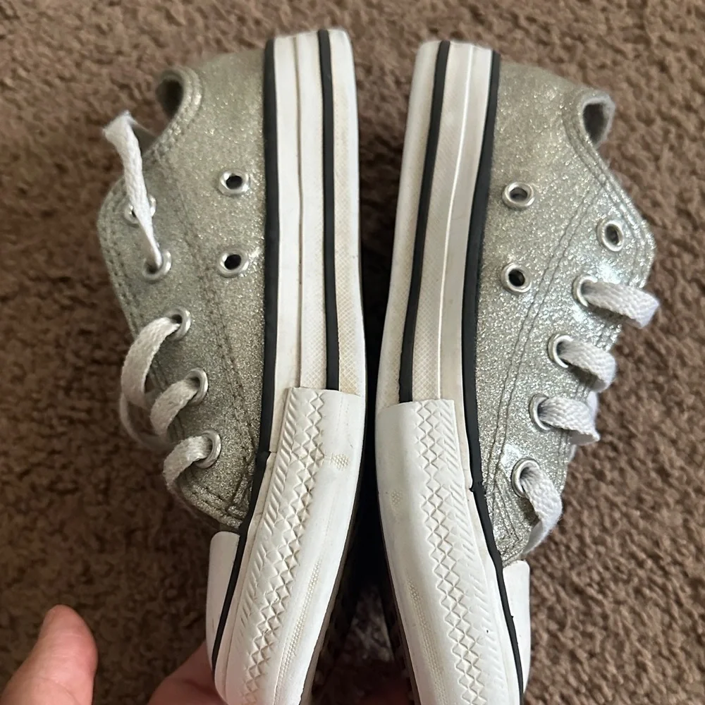 Converse Kids Shimmering Silver Sneakers